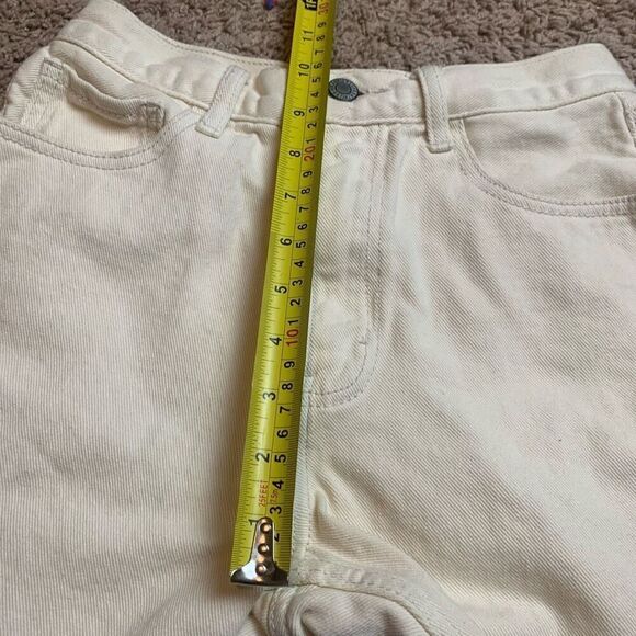John Galt J.Galt Ivory Cut Off Shorts Denim Jeans Light Wash 24” Small - Picture 7 of 8